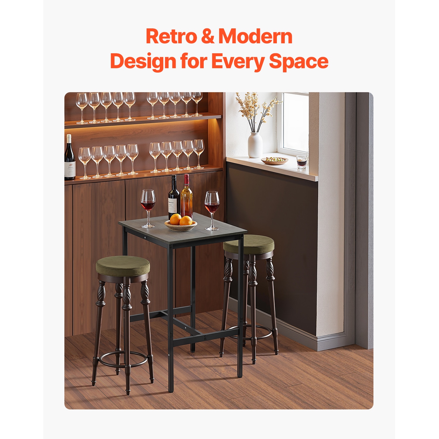 24 In Bar Table Height Pub Table Cocktail Coffee Counter Desk Kitchen Dining_voghion.com